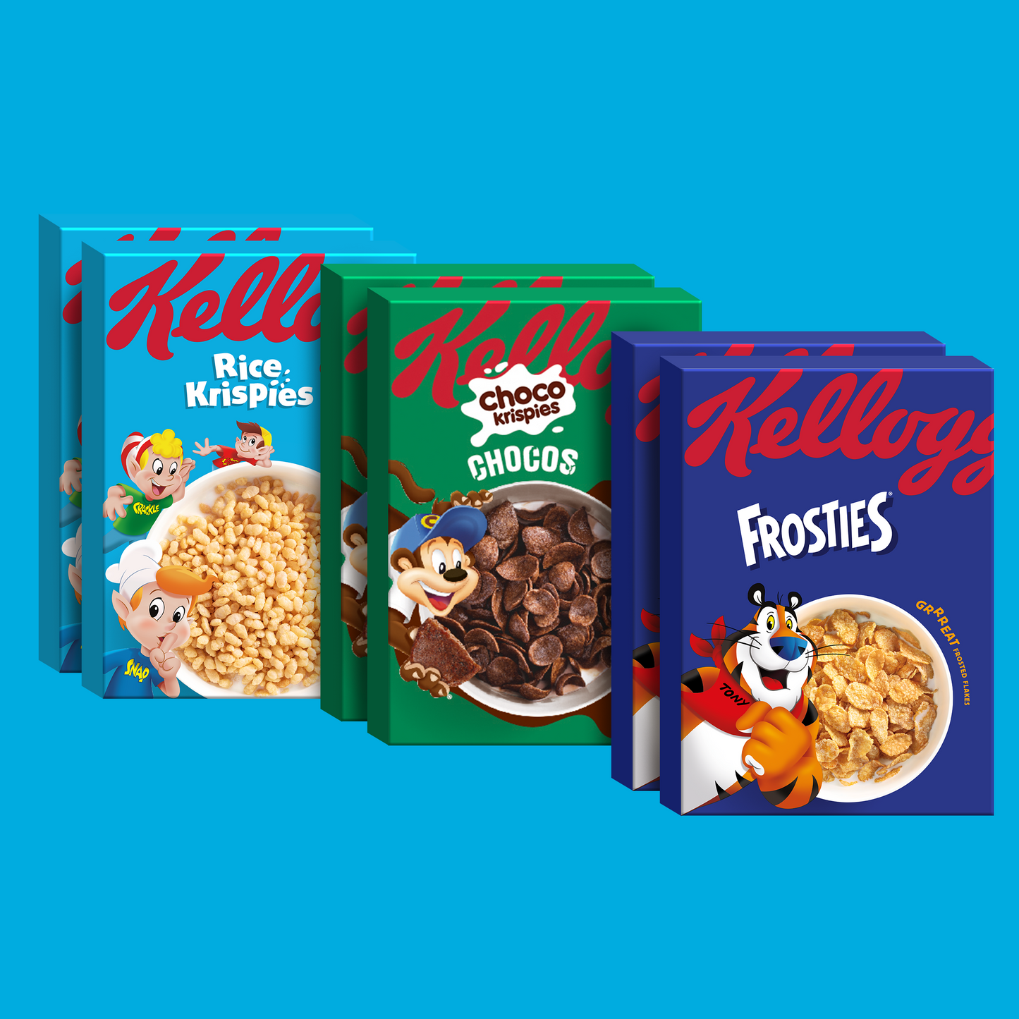 Kellogg`s Frosties, Chocos, Rice Krispies- 6