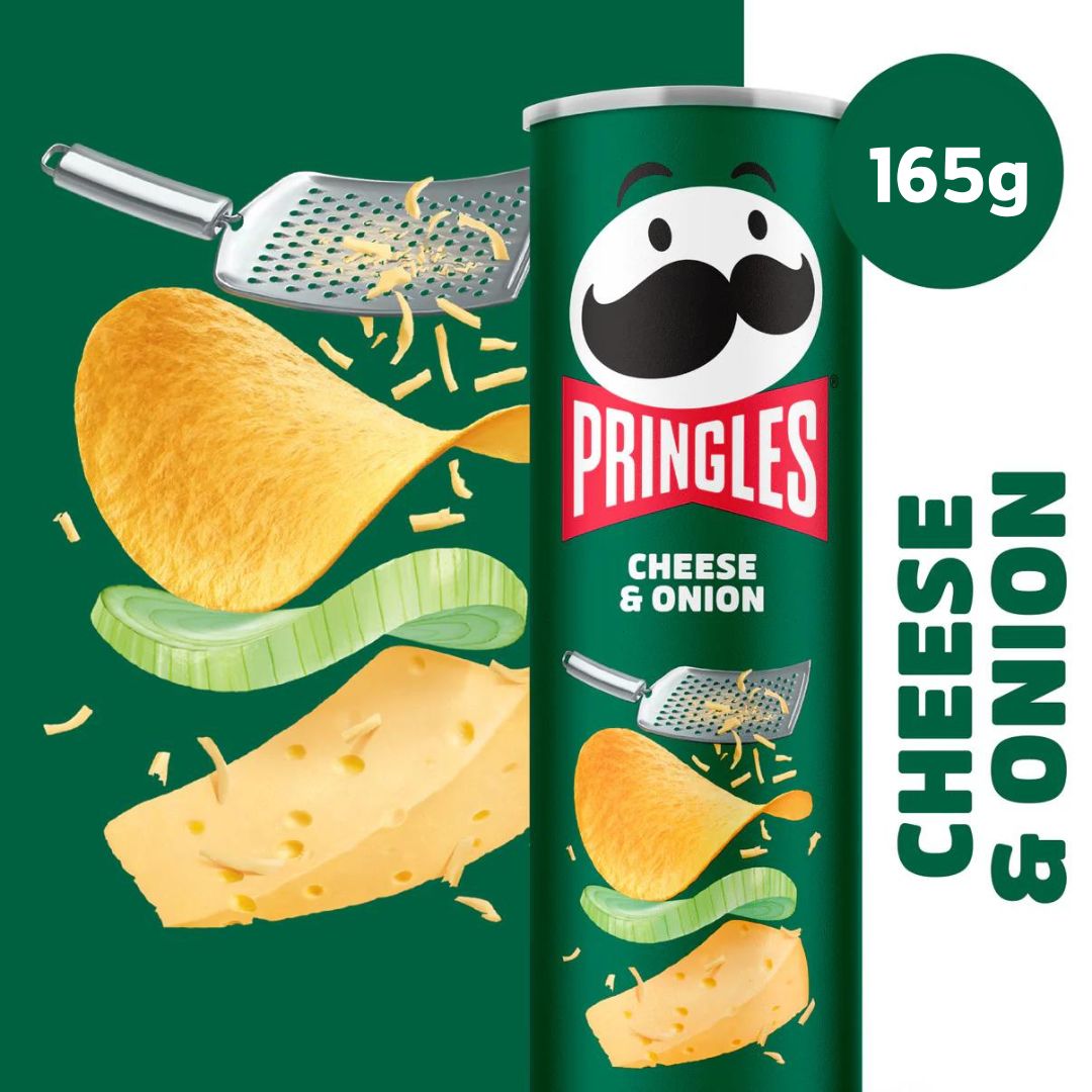 Pringles Cheese & Onion - 8x 165g
