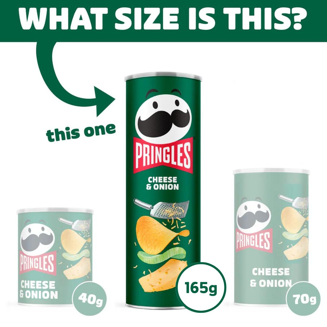 Pringles Cheese & Onion - 8x 165g