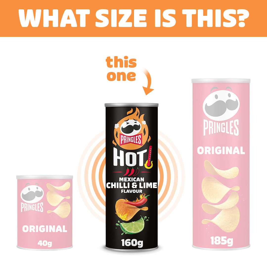 Pringles Hot Mexican Chilli & Lime Flavour - 8x 160g