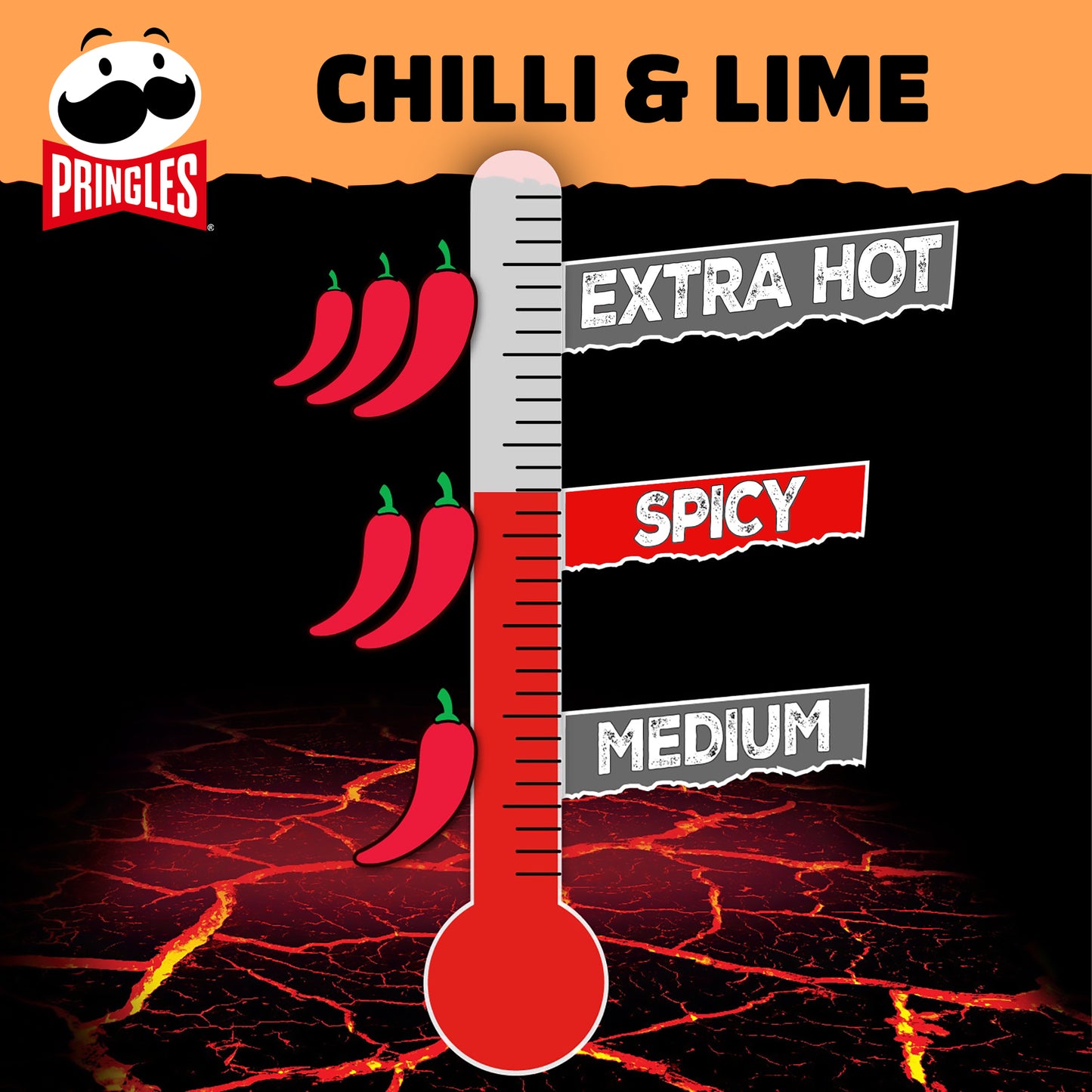 Pringles Hot Mexican Chilli & Lime Flavour - 8x 160g