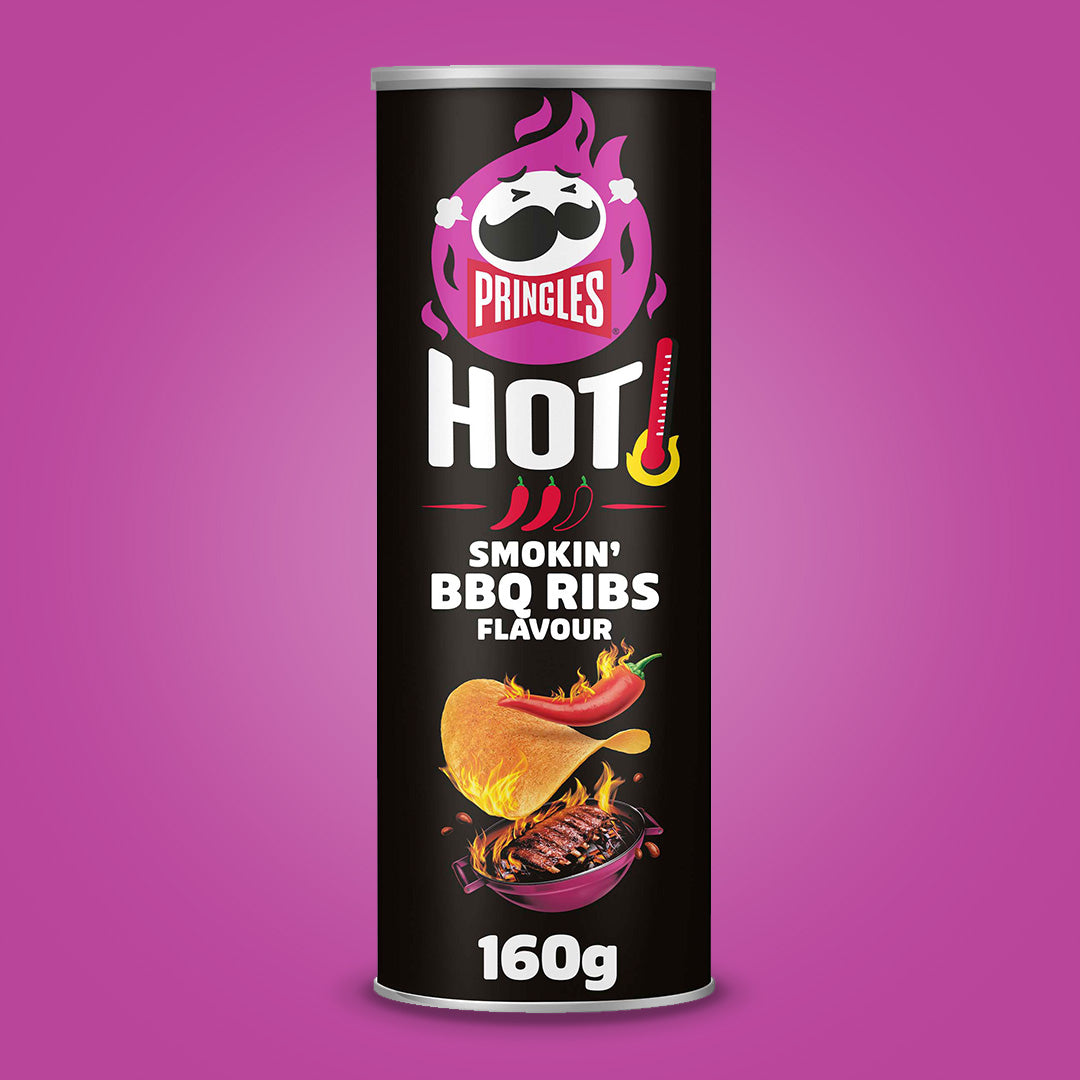 Pringles Hot Smokin' BBQ Ribs Flavour - 8x 160g