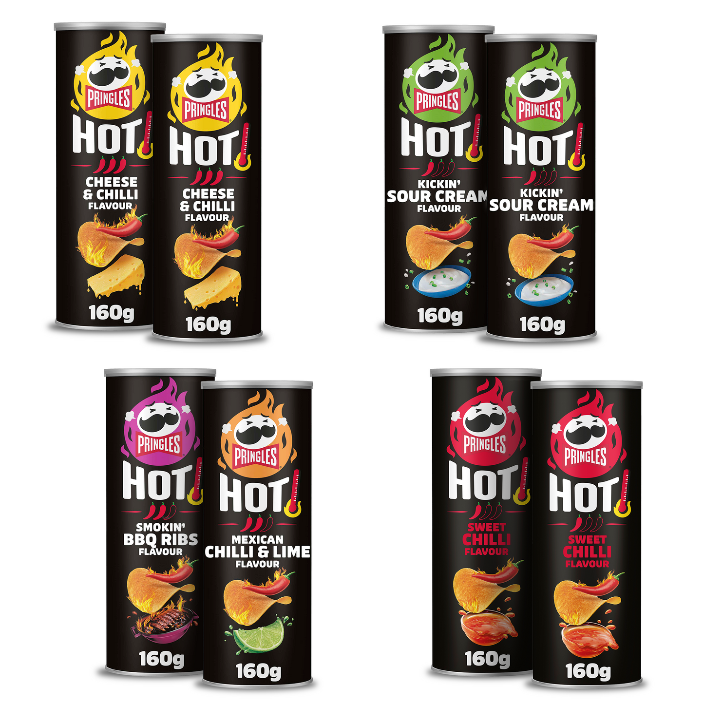 Pringles Original Hot Mix - 8x 160g
