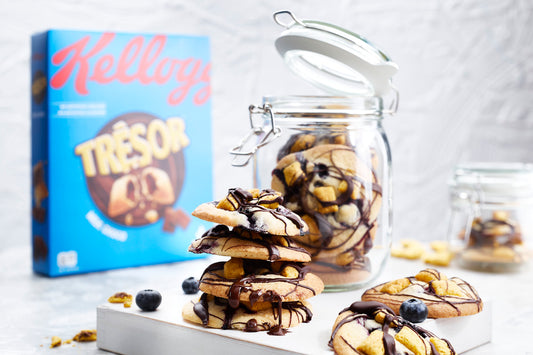 Heidelbeer-Cookies mit Tresor Milk Choco