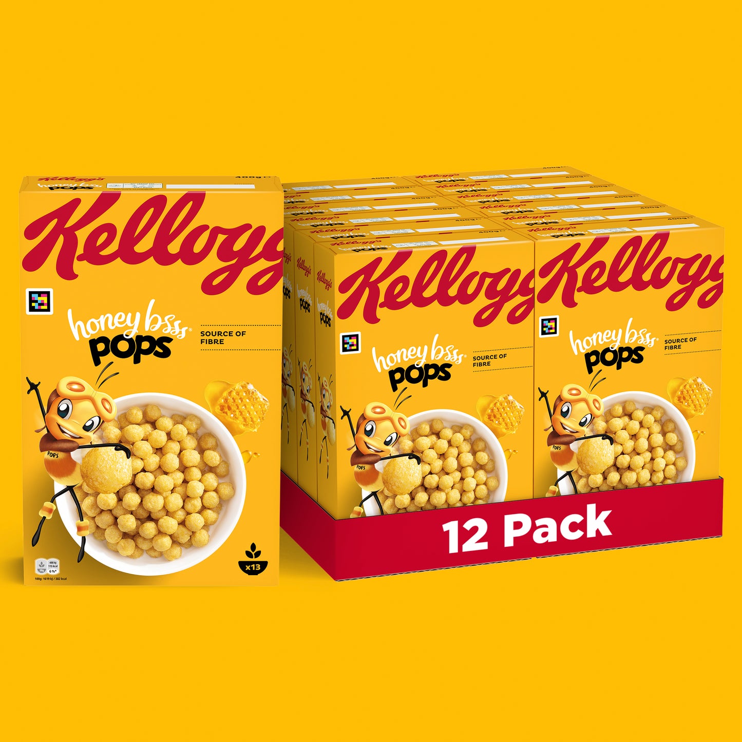 Kellogg's Honey Bsss Pops - 12x 400g