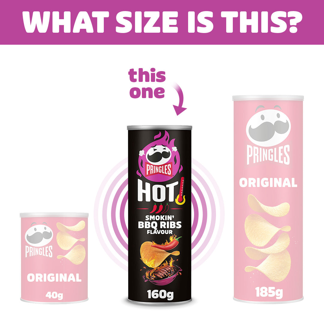 Pringles Hot Smokin' BBQ Ribs Flavour - 160g