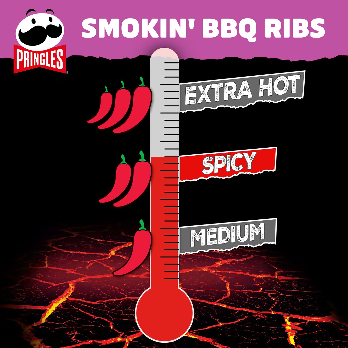 Pringles Hot Smokin' BBQ Ribs Flavour - 160g