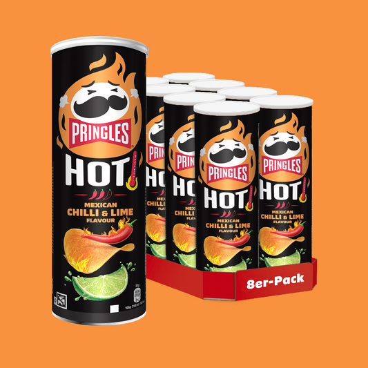 Pringles Hot Mexican Chilli & Lime Flavour - 8x 160g