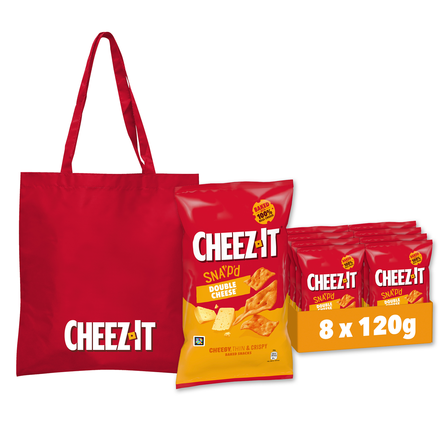 Tote Bag + Cheez-it Double Cheese - 8x 120g