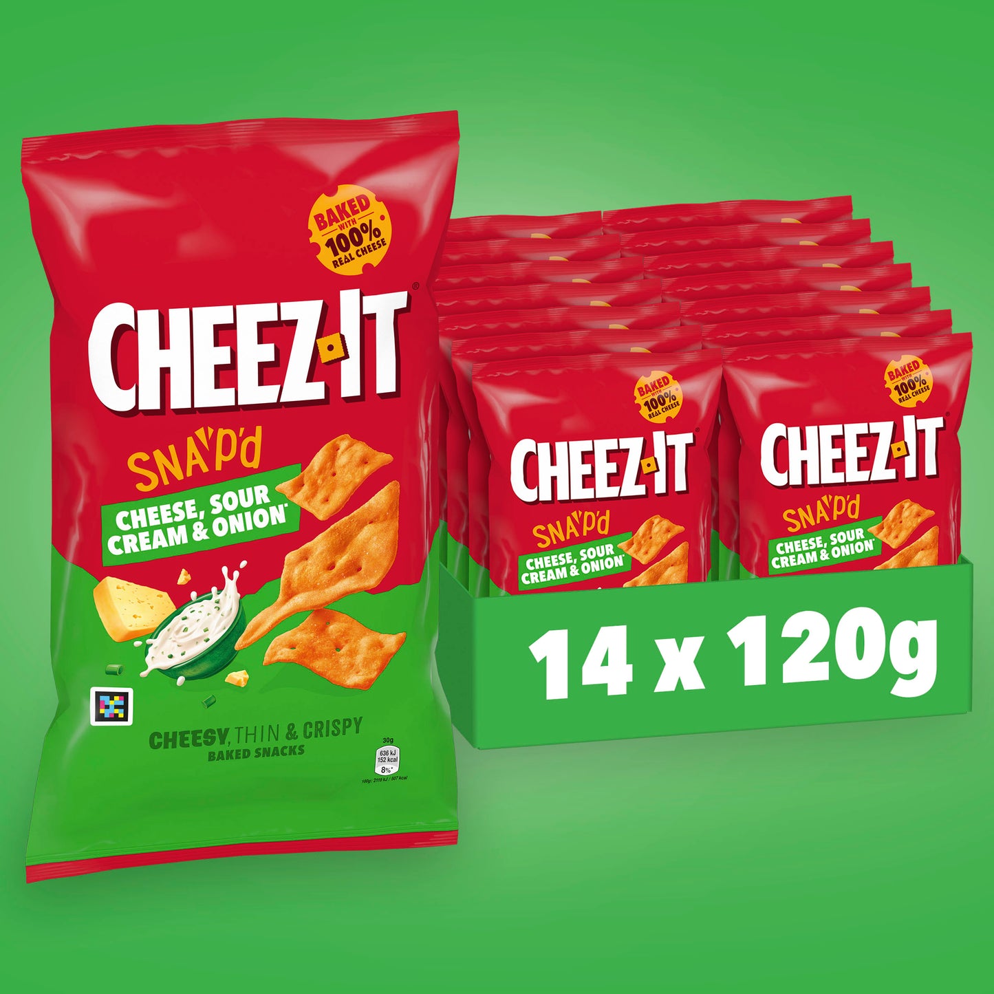 Cheez-it Cheese Sour Cream & Onion - 14x 120g