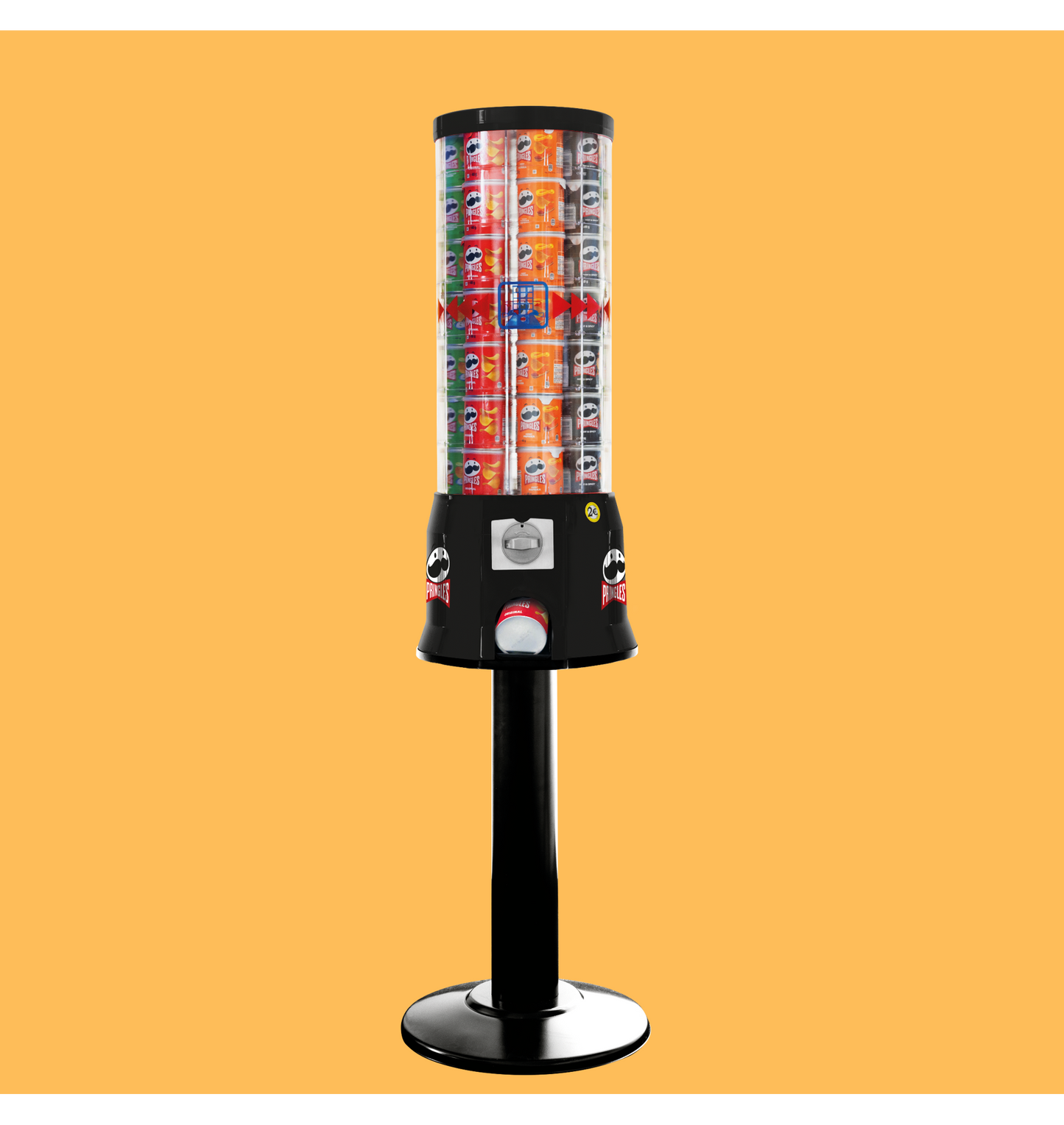 280 EUR Netto - Pringles Automat schwarz mit Standfuß