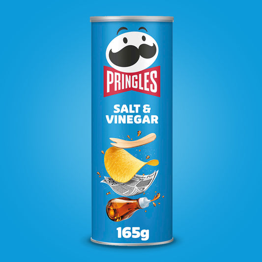 Pringles Salt & Vinegar - 8x 165g