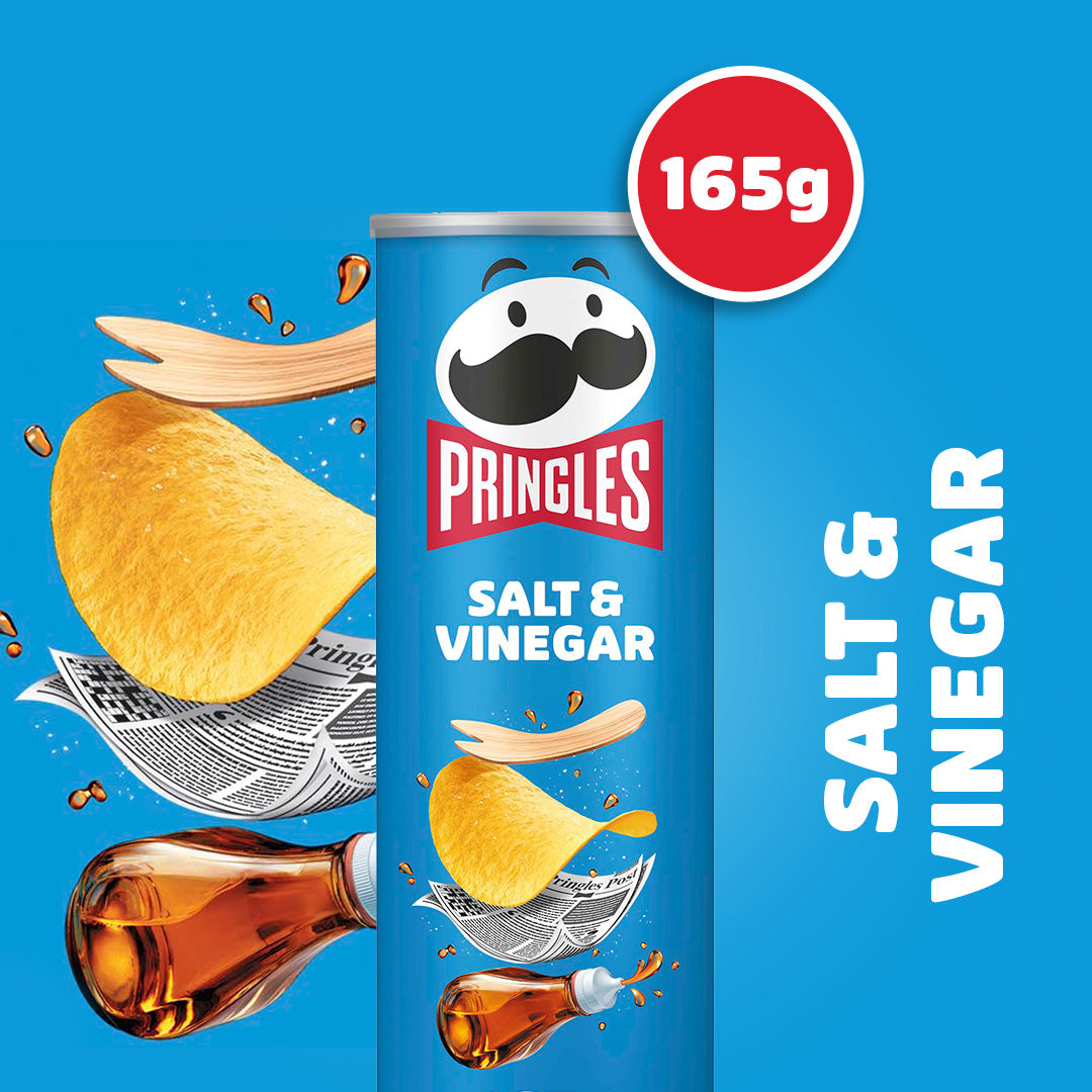 Pringles Salt & Vinegar - 8x 165g