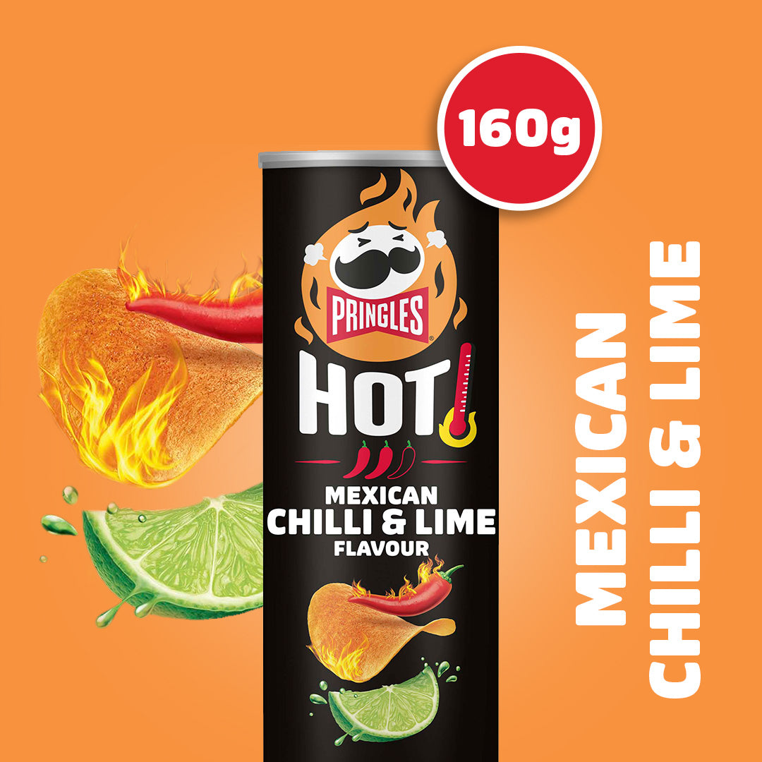 Pringles Hot Mexican Chilli & Lime Flavour - 8x 160g