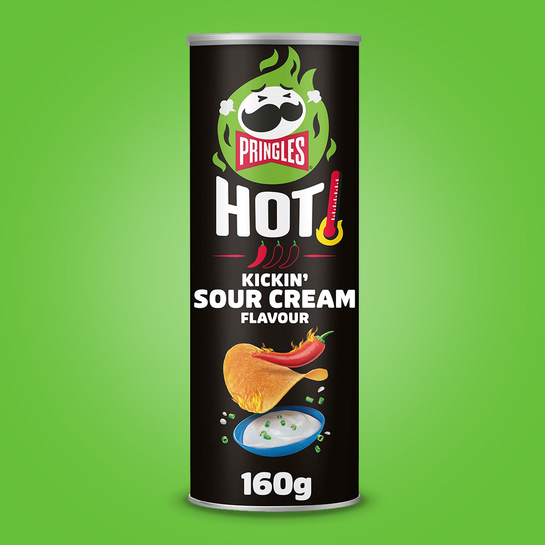 Pringles Hot Kickin' Sour Cream Flavour - 8x 160g