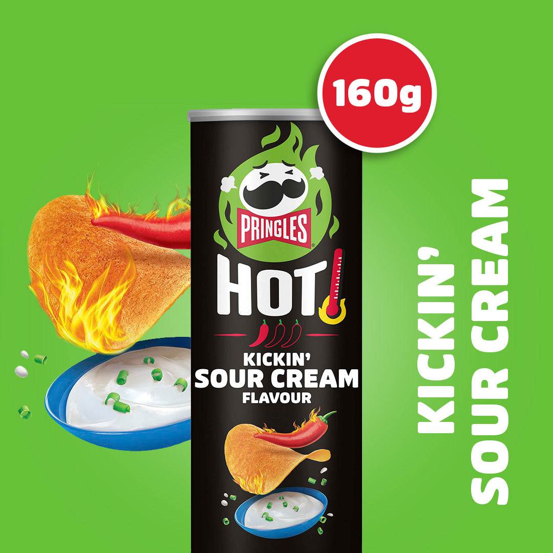 Pringles Hot Kickin' Sour Cream Flavour - 8x 160g