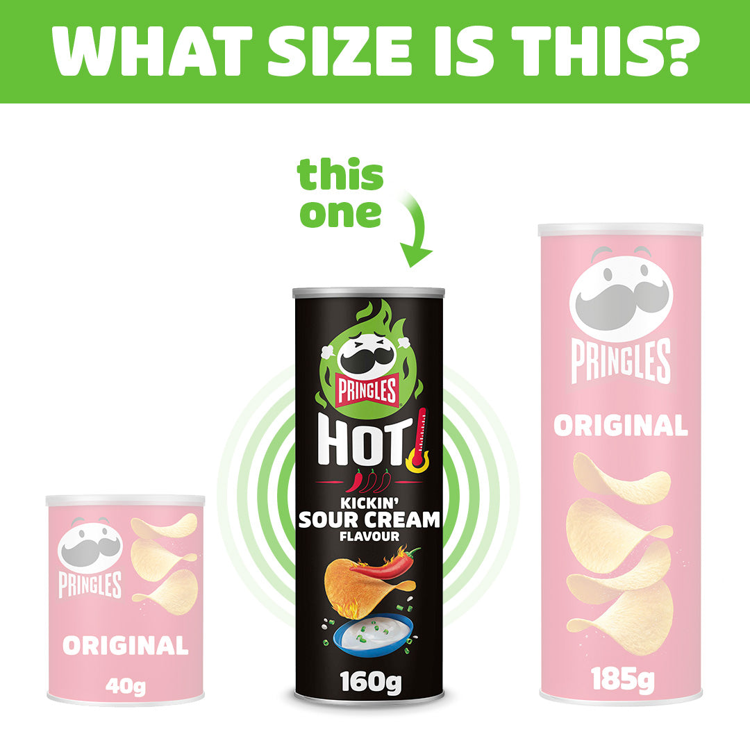 Pringles Hot Kickin' Sour Cream Flavour - 8x 160g