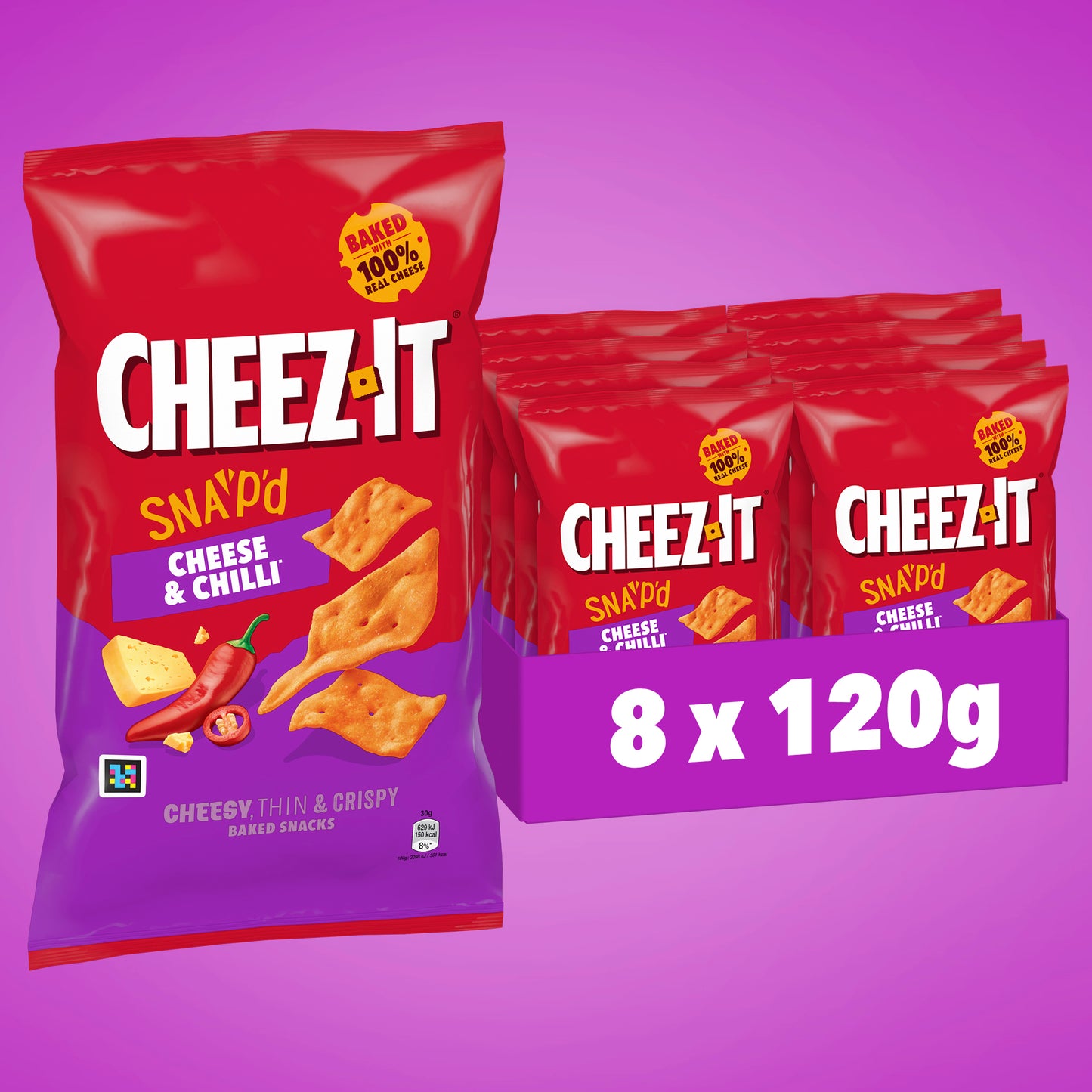 Tote Bag + Cheez-it Cheese & Chilli - 8x 120g