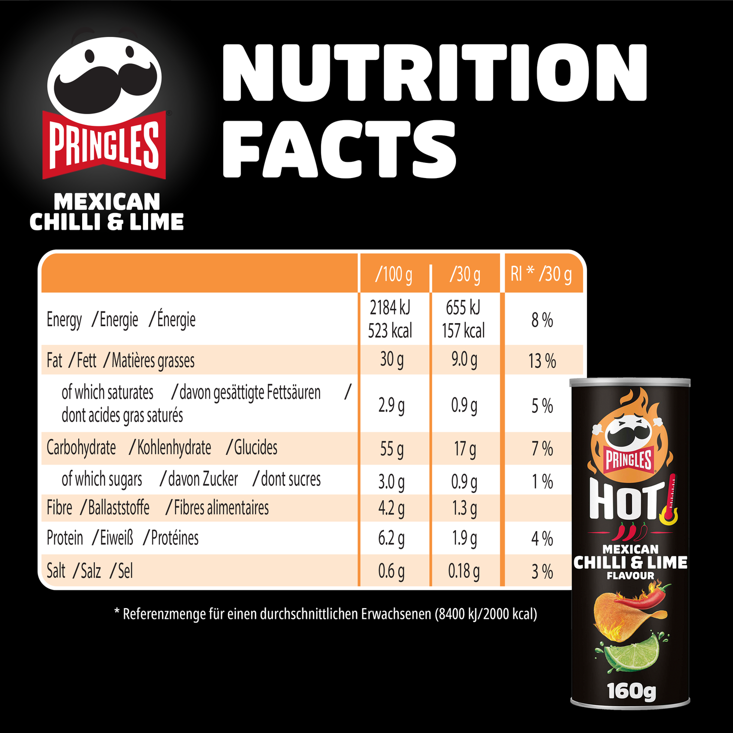 Pringles Original Hot Mix - 6x 160g